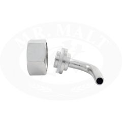 Nickel brass connector 90ø 5/8