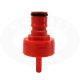 Duotight - Karbonisierungsdeckel aus Kunststoff Ball Lock x 6,35 mm (rot)